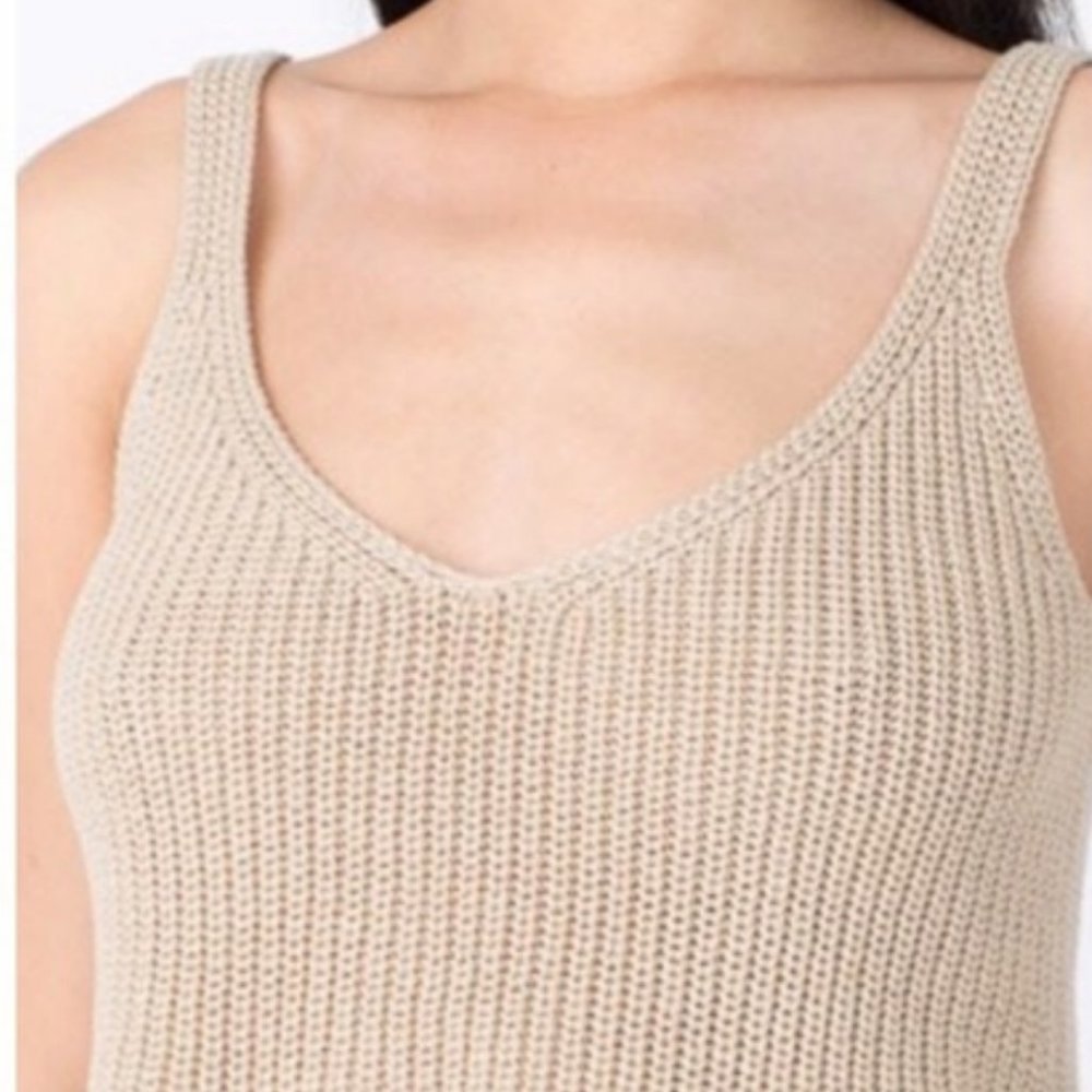 American Apparel Cream Knit Crop Top